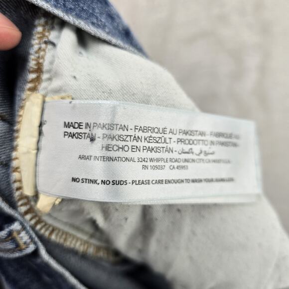 Ariat Rebar M4 Jeans Mens 40x30 (Fits 42x28) Blue Relaxed Boot Cut LoopLock - Picture 9 of 16